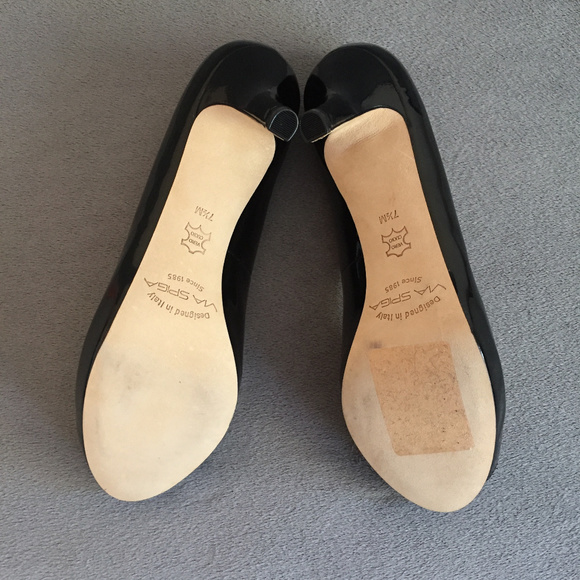 NIB Via Spiga "Ryan" Peep-toe Pump in Black Patent - Picture 6 of 6